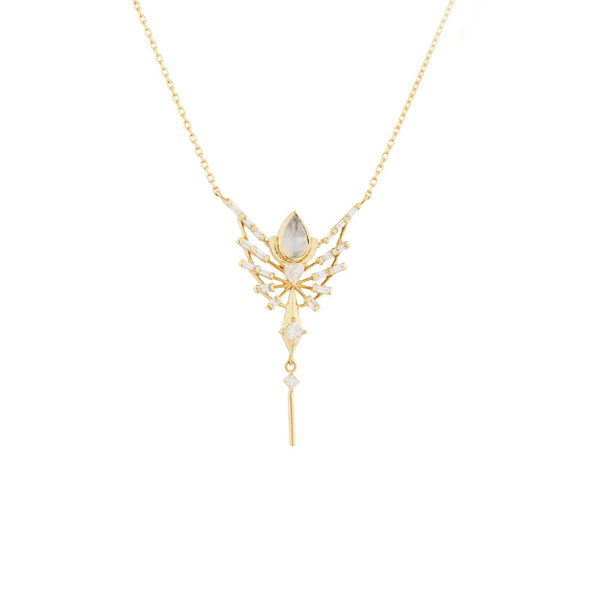 Phoenix Pendant Moonstone Necklace