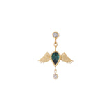 Tourmaline Bird Earrings