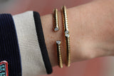 The Kiss - Trisolina Diamond Pavé Bangle Bracelet