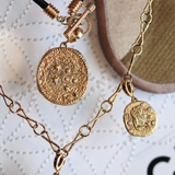 Large Diamond Zodiac Charm