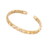 Triangolini Five Panel Pave Diamond Bangle
