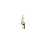 PETITE CONTINUUM WHISTLE PENDANT - EMERALD GREEN