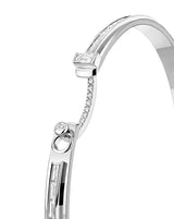 18k white gold, "BF's Wedding" 4mm wide bangle with 1.02ctw ...