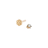 Diamond with Gold Crown Piercing