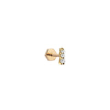 3 Diamond Bar Piercing Earring
