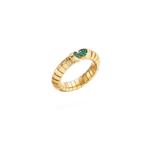 Trisolina Pave Emerald Ring