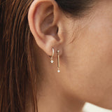 Diamond Bar Linked Earrings