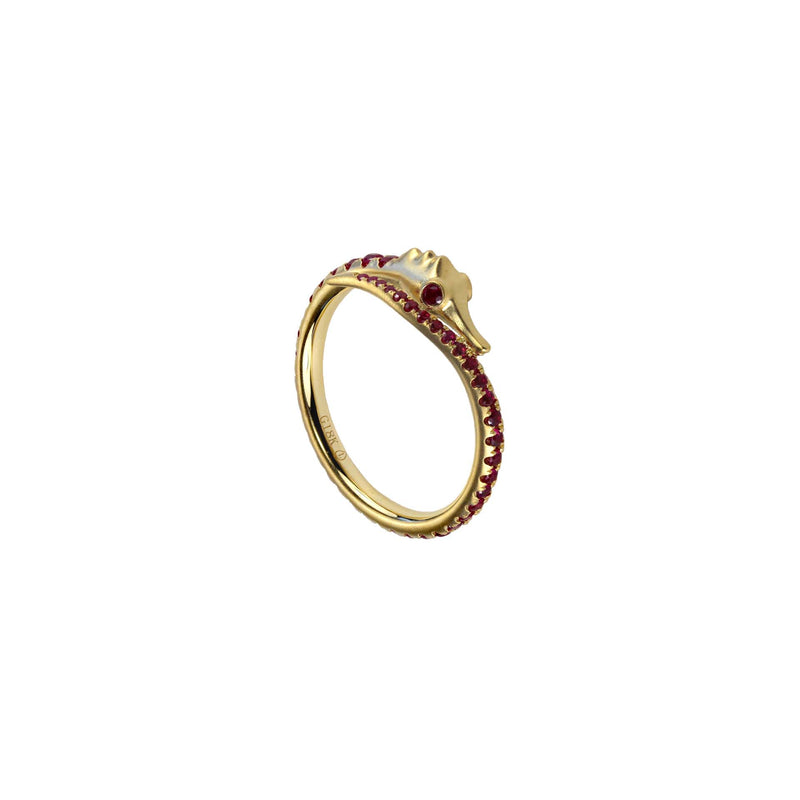 Ruby Seahorse Ring