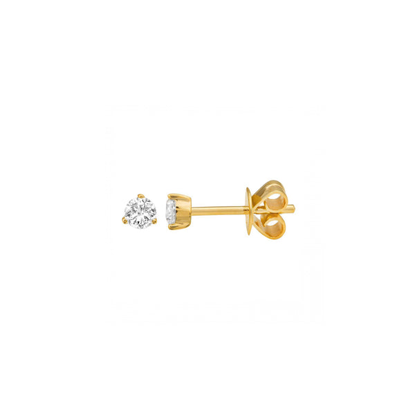 3 Prong Diamond Stud Earrings