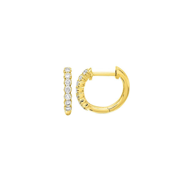 Gold Diamond Huggies