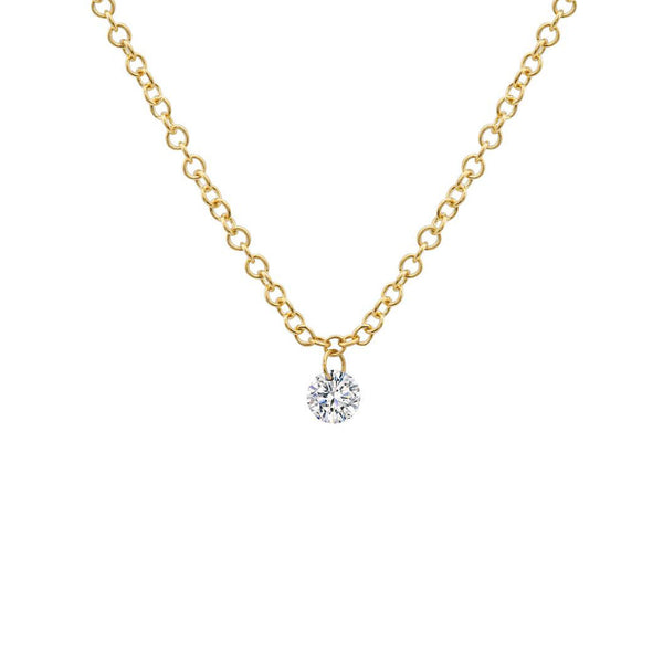 Floating Round Diamond Necklace