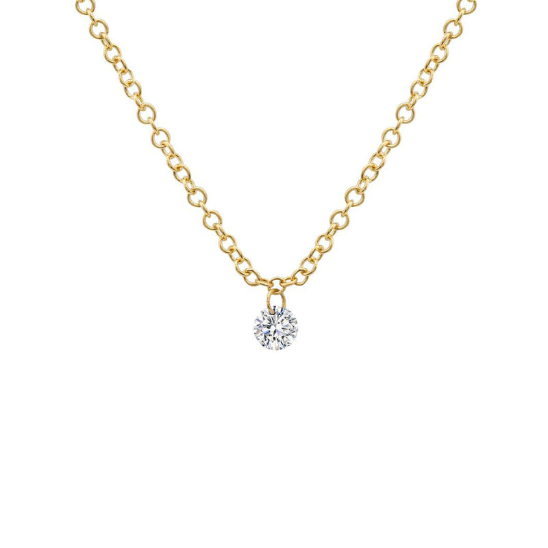 Floating Round Diamond Necklace