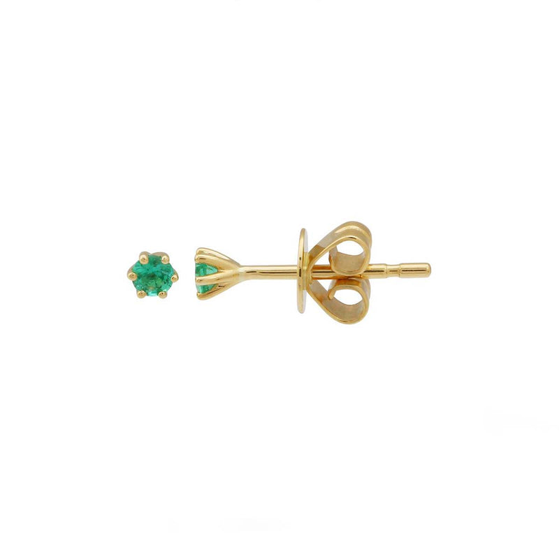 Prong Emerald Stud