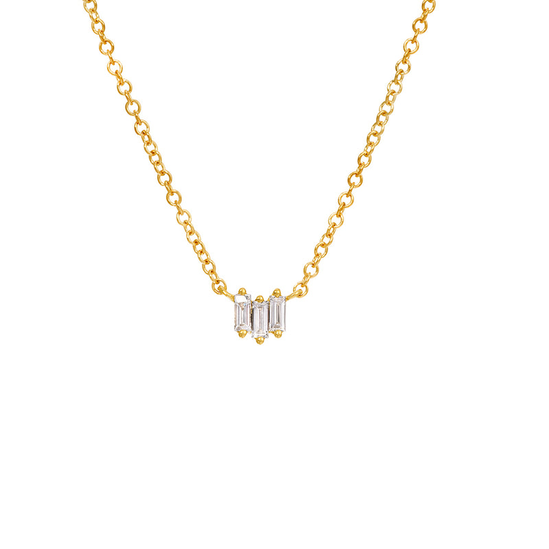 Baguette Trio Necklace