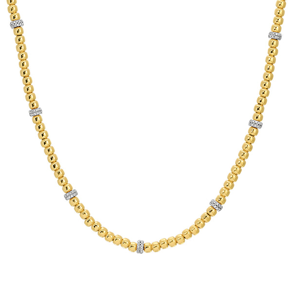 Diamond Bead Chain Necklace