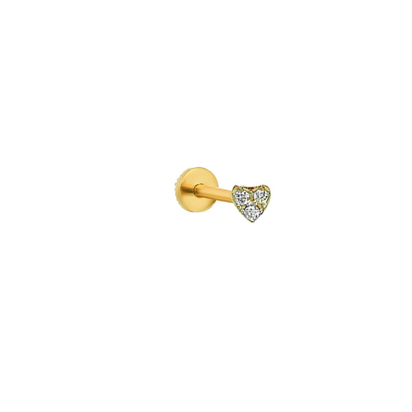 Love Mini Heart Piercing Earring