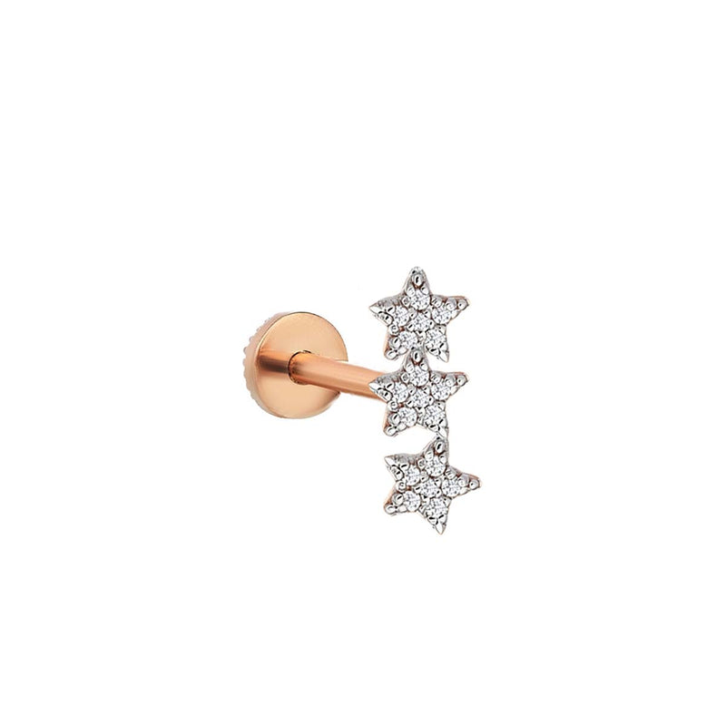 3 Star Piercing Earring