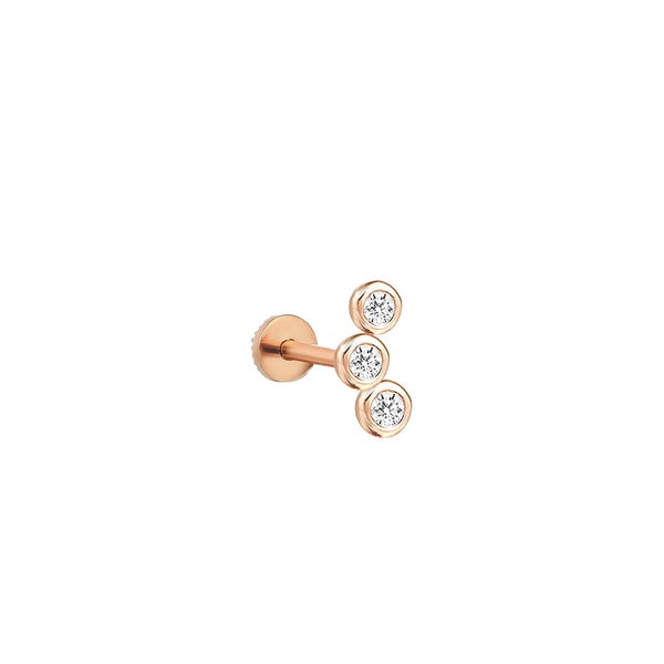 3 Bezel Arc Piercing Earring