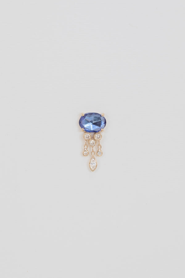 Tanzanite Jely Fish Stud