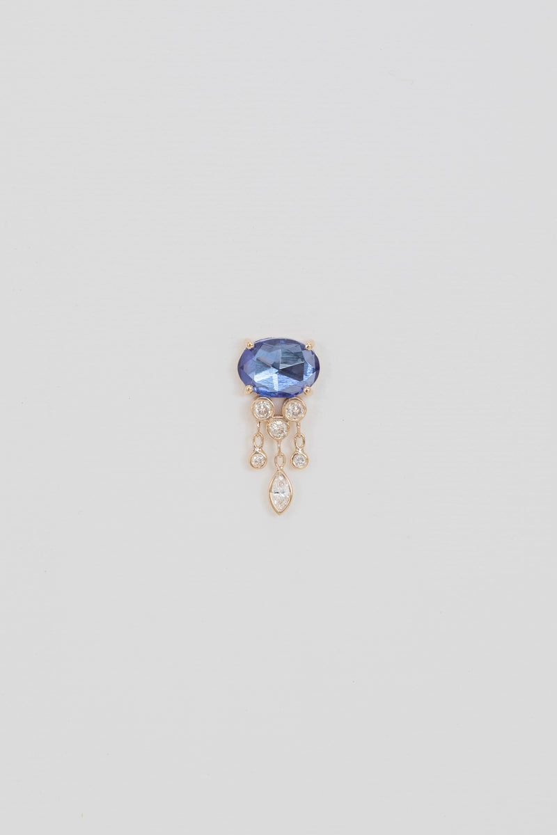 Tanzanite Jely Fish Stud
