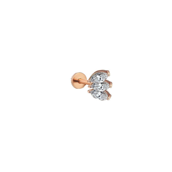 3 MARQUISE PIERCING STUD