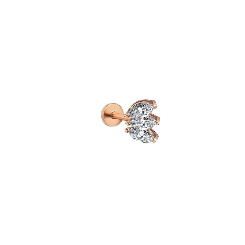 3 MARQUISE PIERCING STUD
