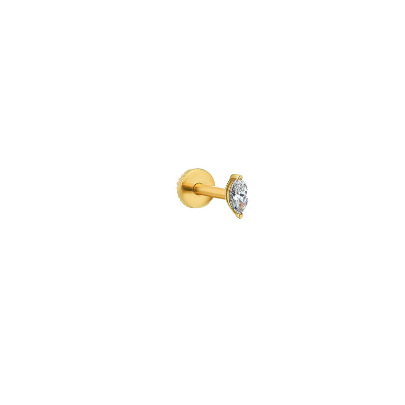 Marquise Diamond Piercing Earring