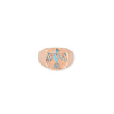 Turquoise Thunderbird Signet Ring