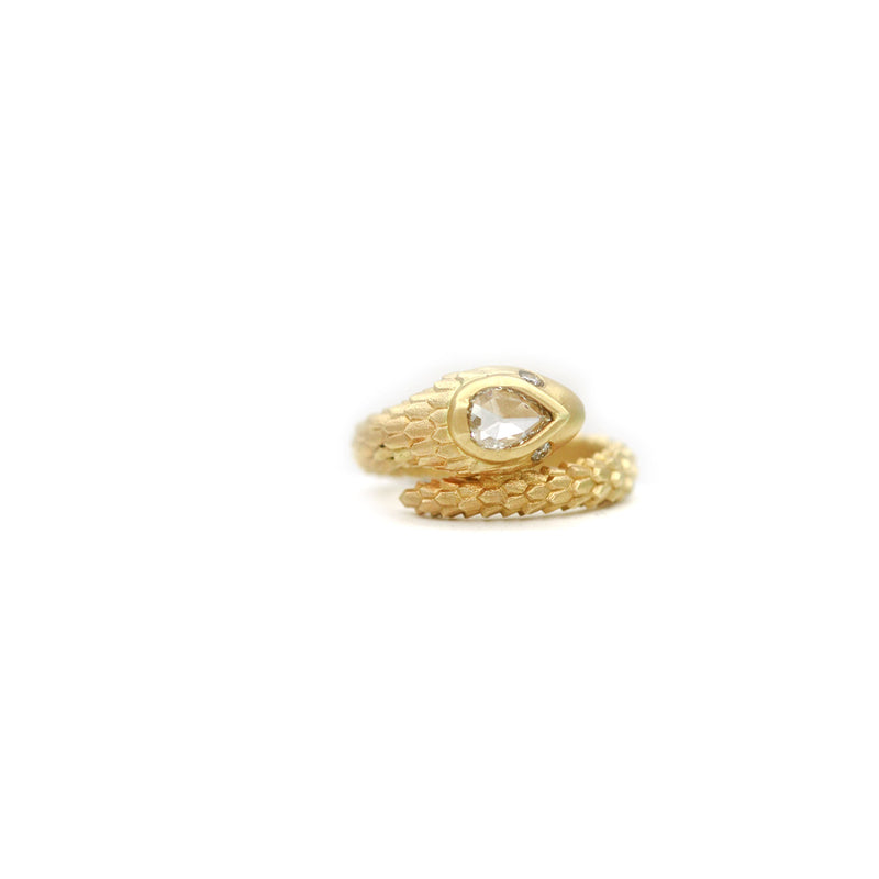 Coil Textured Snake Ring