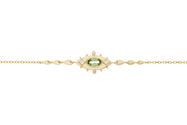 OAK Eye Tourmaline Diamond Bracelet