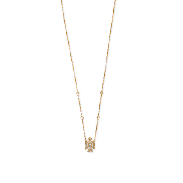 Pave Diamond Thunderbird Necklace