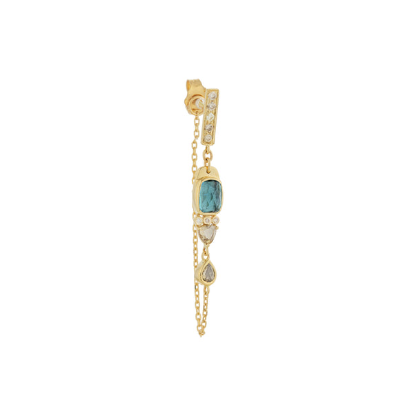 Tourmaline Chain Drop Earring