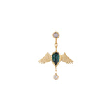 Tourmaline Bird Earrings