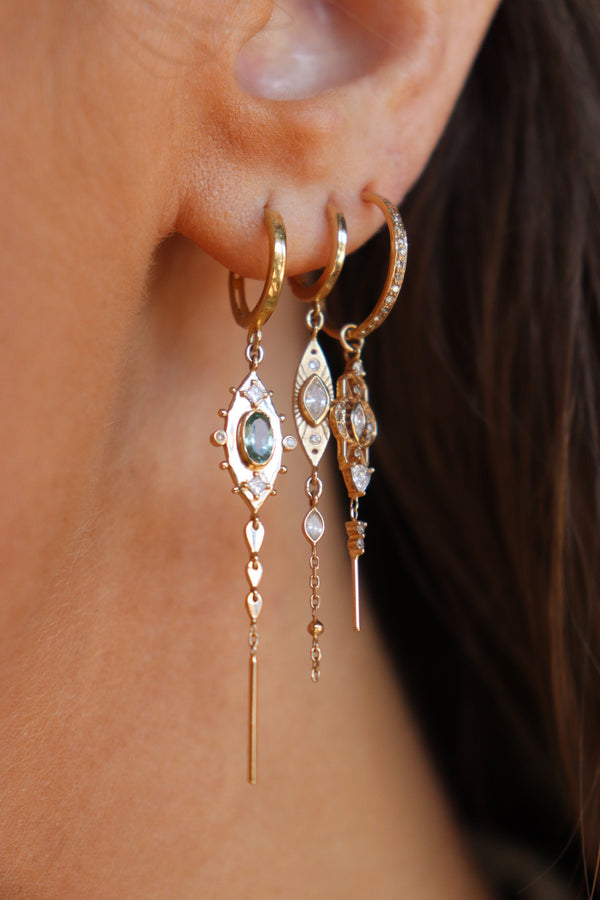 Oval Tourmaline Drop Earring