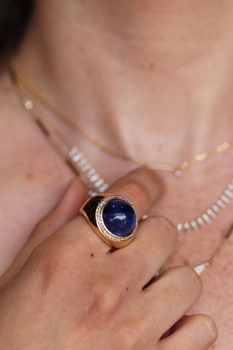 Domed Tanzanite Ring