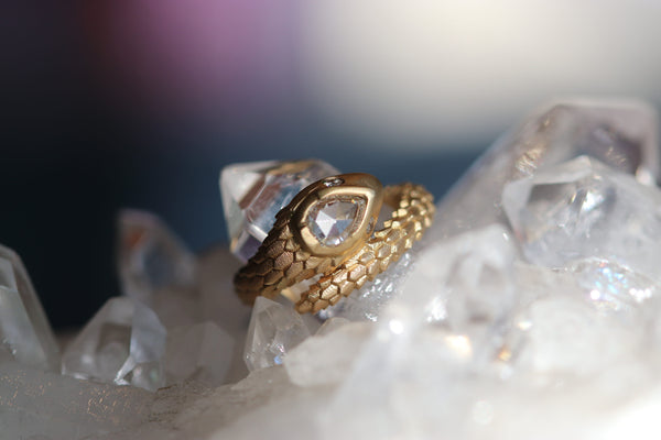 Coil Textured Snake Ring