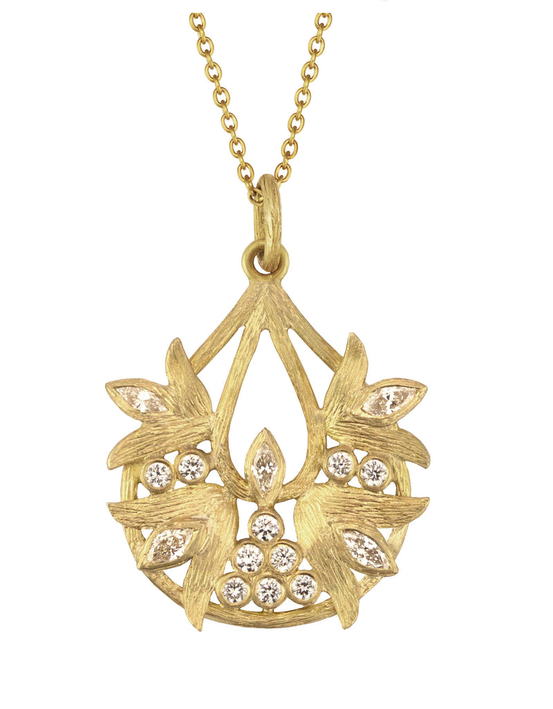 Bloom Teardrop Diamond Necklace