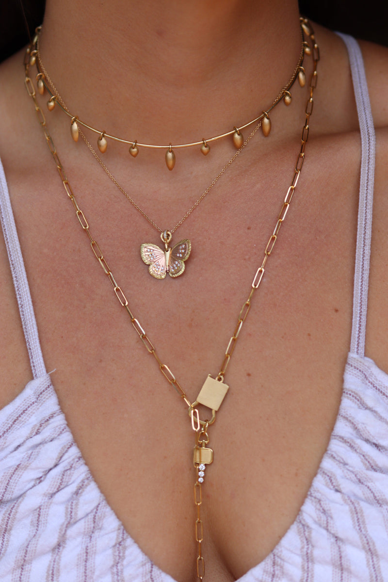 Betty Gold Lariat Necklace