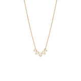 Pear Cut Diamond Fan Necklace