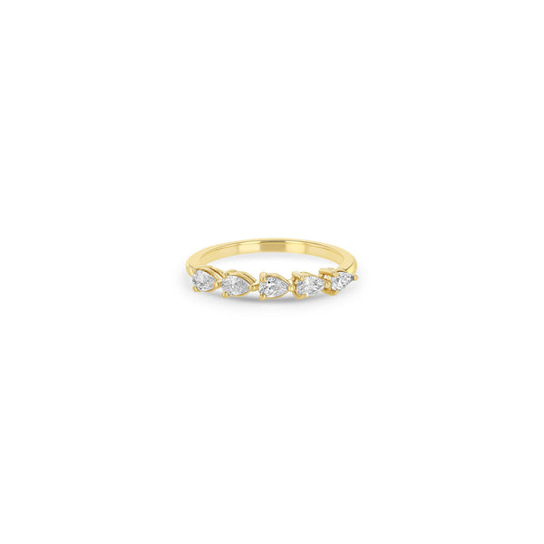 5 Pear Diamond Band