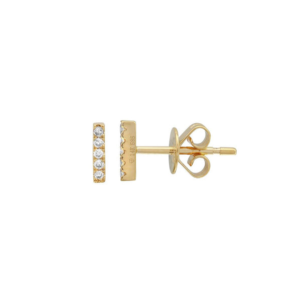 Diamond Bar Single Stud Earring