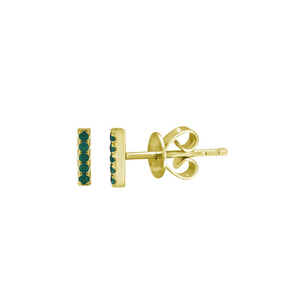 Emerald Bar Studs