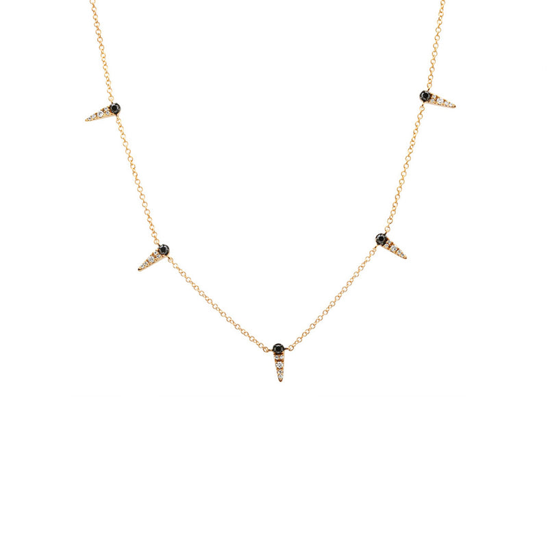 Spike Black Diamond Necklace