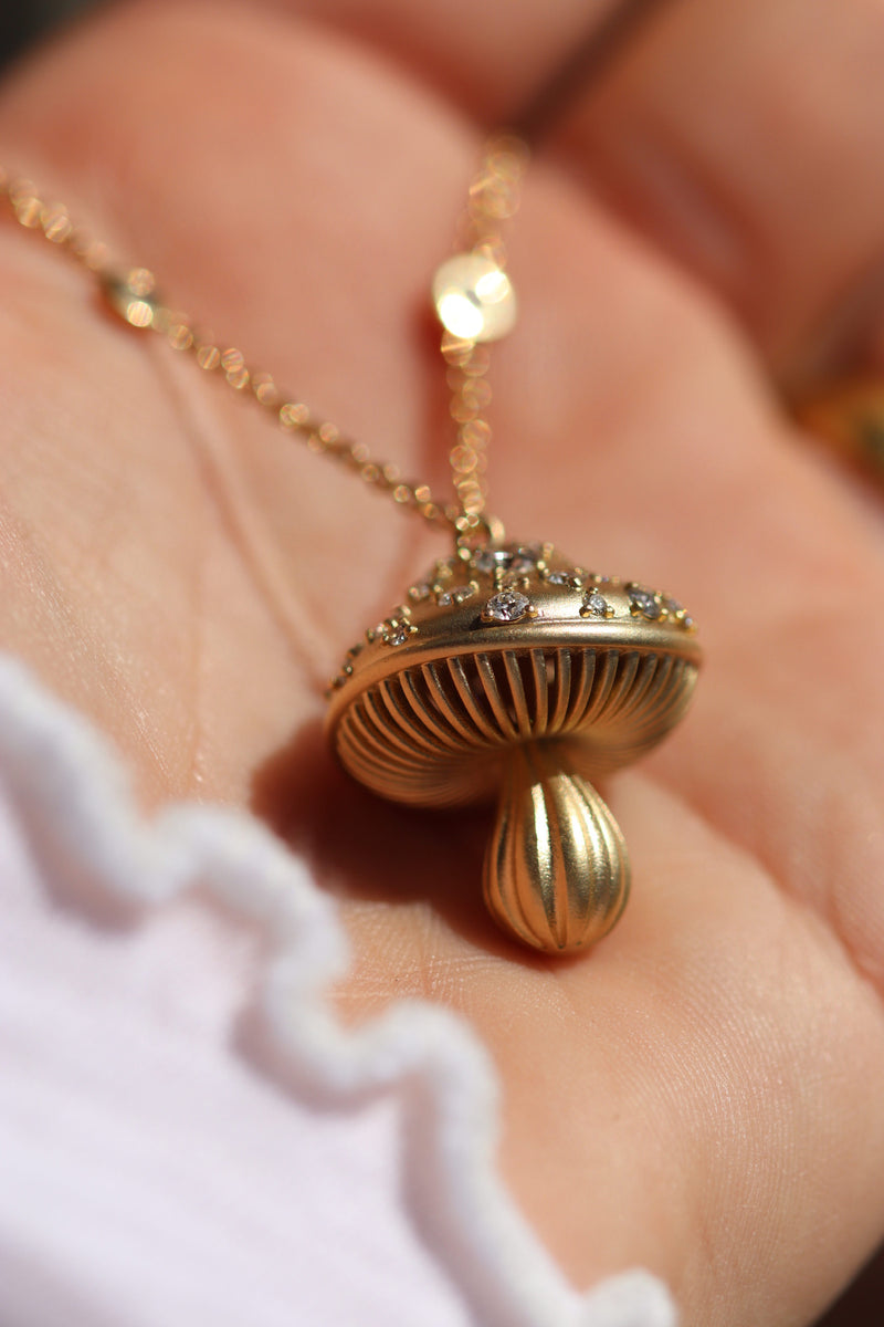 Mushroom Cap Necklace