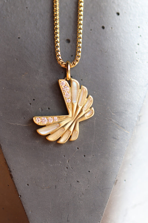 Moonstone Dreamer Wings Charm