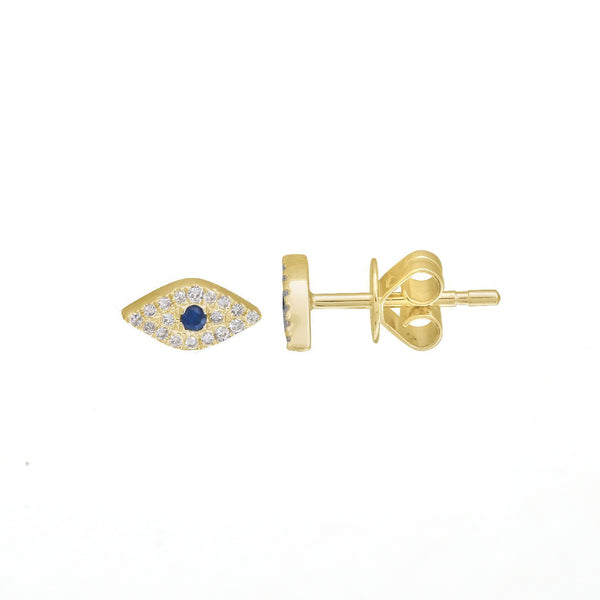 Sapphire Evil Eye Studs