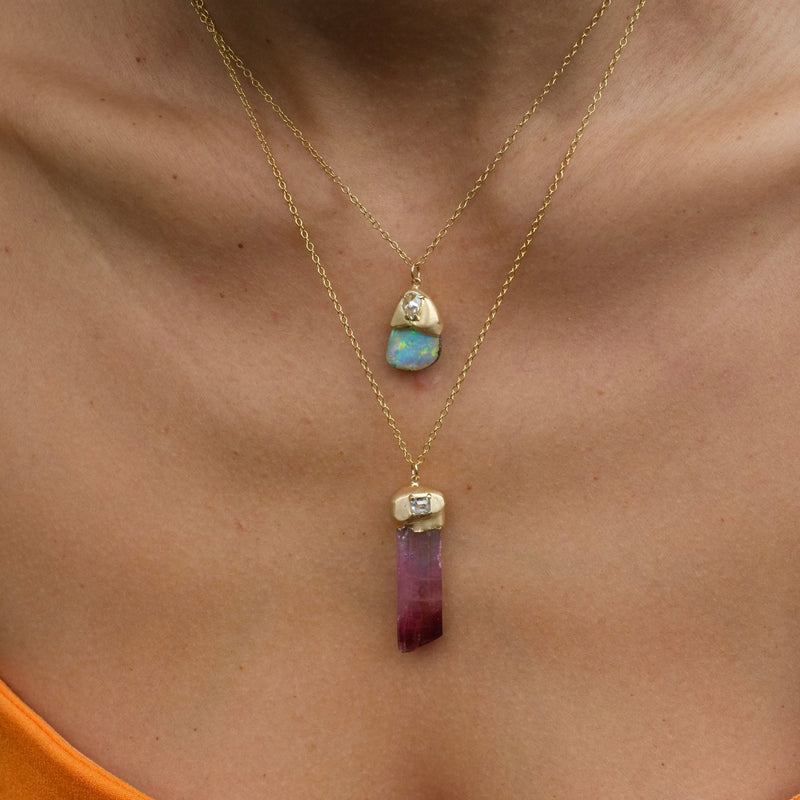 Melted Opal Necklace