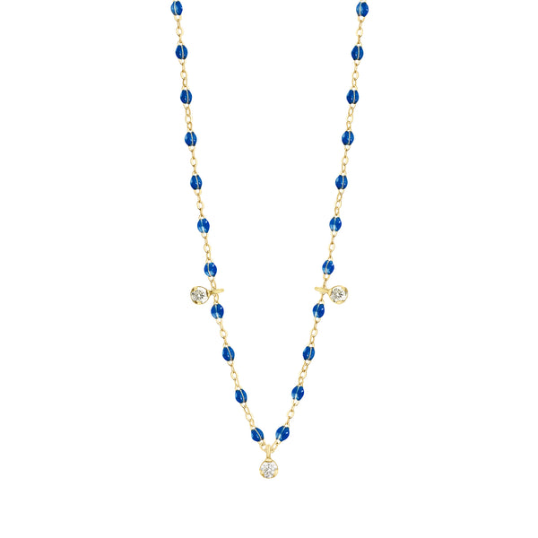18k yellow gold classic Gigi Supreme 3 diamond necklace in s...