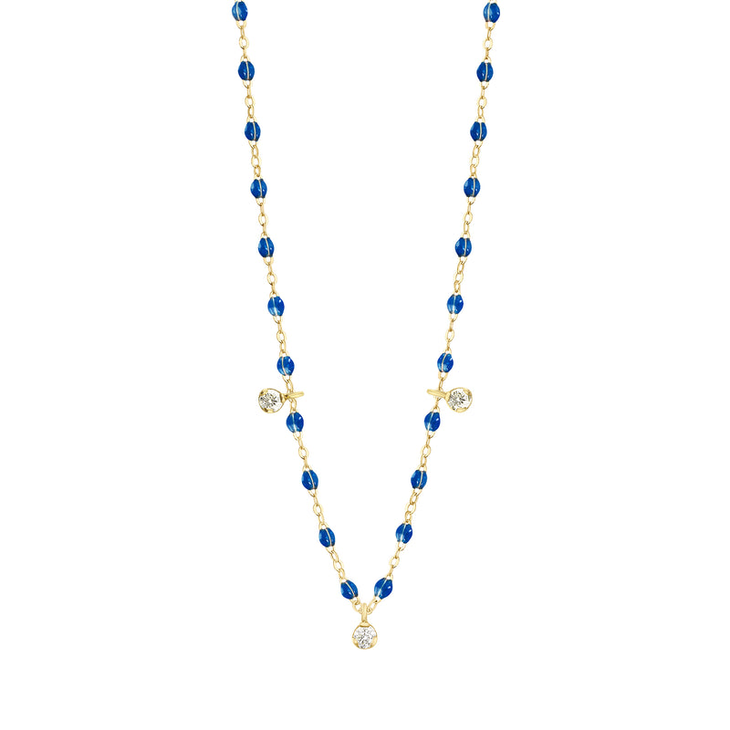 18k yellow gold classic Gigi Supreme 3 diamond necklace in s...