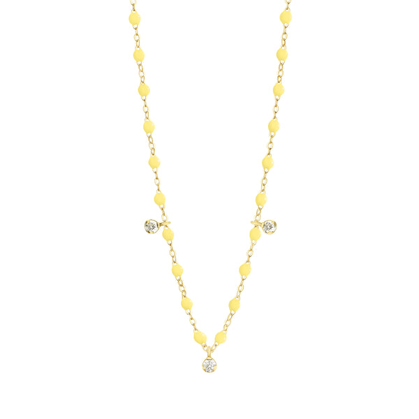 18k yellow gold classic Gigi Supreme 3 Diamond Necklace in m...
